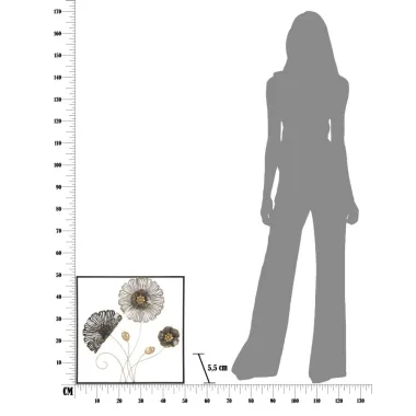 Panel ze stali kwadratowy 50x5,5x50 cm